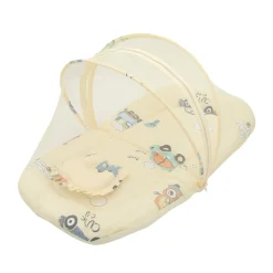 Mosquito Net Tent Mattress Set With Neck Pillow Vintage Ride Yellow
