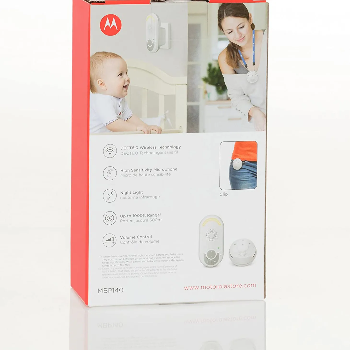 Motorola Wearable Digital Audio Baby Monitor - White
