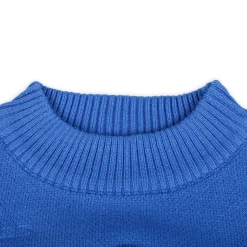 Mr. Bear Premium Full Sleeves Knitted Sweater With 3D Applique - Blue