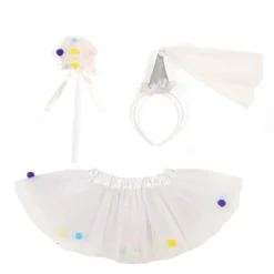 My Cheerleader Pom Pom White Tutu Skirt And Accessory Set