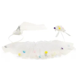 My Cheerleader Pom Pom White Tutu Skirt And Accessory Set