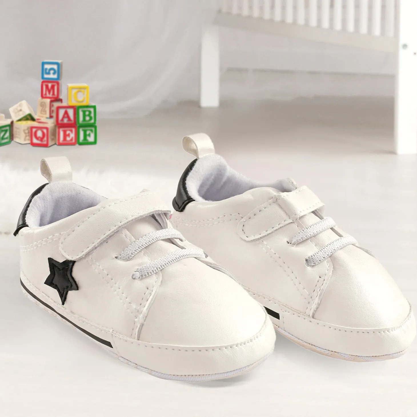 My Star White And Black Casual Booties
