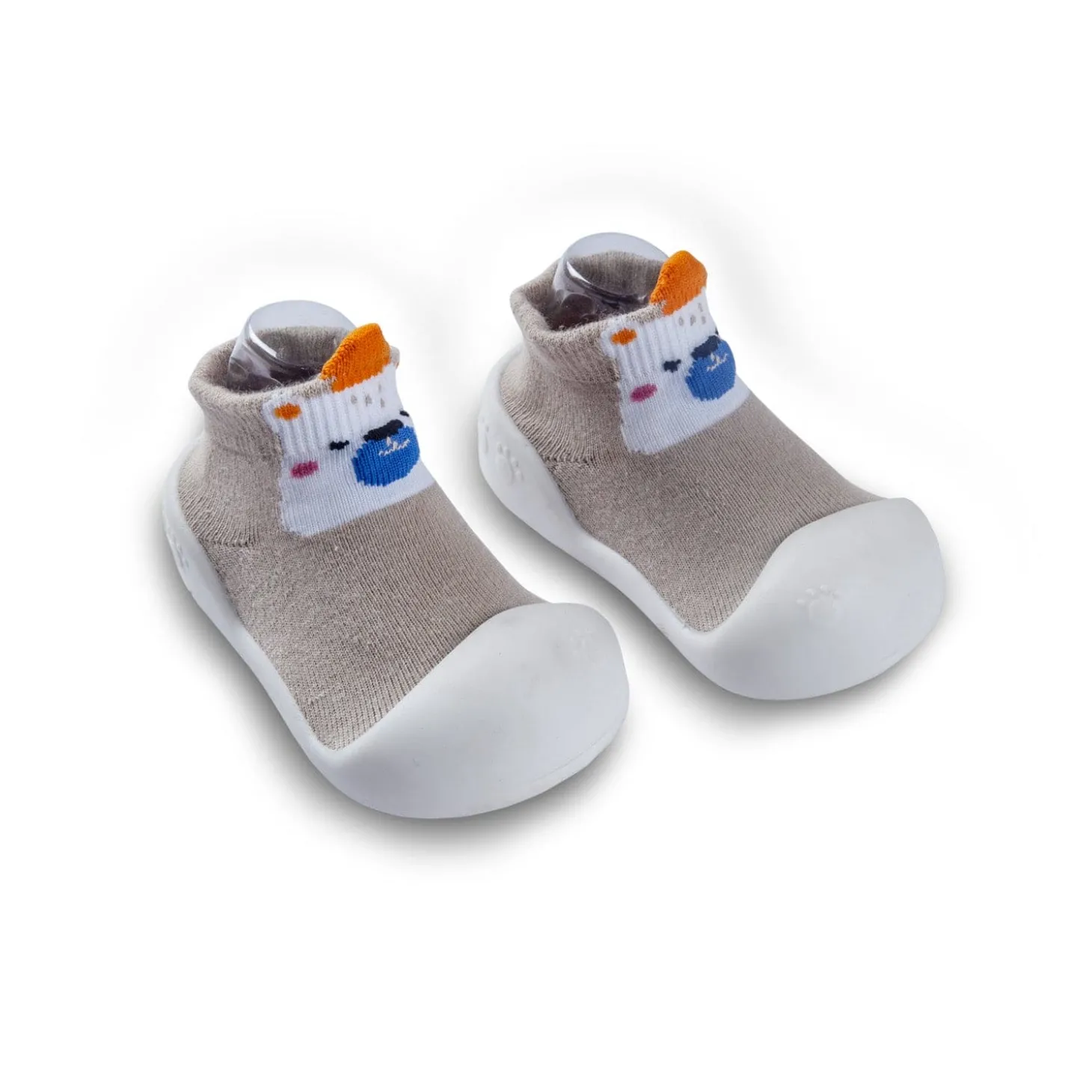Newborn Anti-Skid Rubber Sole Slip-On Shoes Teddy - Beige