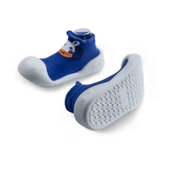 Newborn Anti-Skid Rubber Sole Slip-On Shoes Cat - Blue