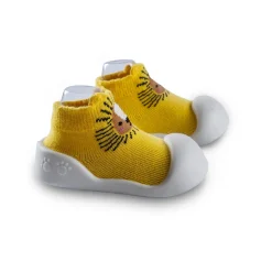 Newborn Anti-Skid Rubber Sole Slip-On Shoes Lion - Yellow