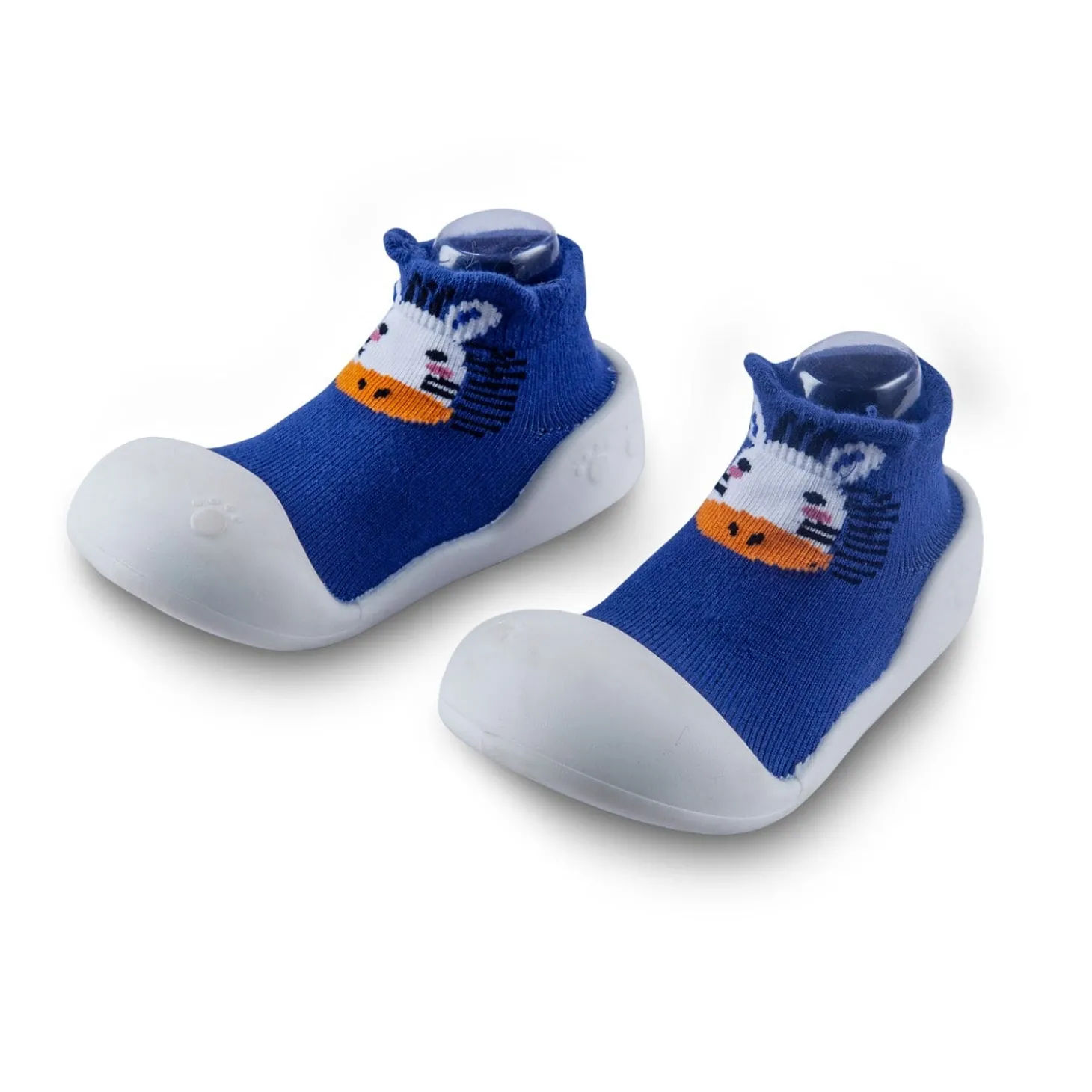 Newborn Anti-Skid Rubber Sole Slip-On Shoes Cat - Blue