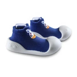 Newborn Anti-Skid Rubber Sole Slip-On Shoes Cat - Blue