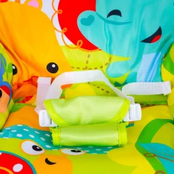 Newborn To Toddler Happy Baby Bouncer With Hanging Toys Green