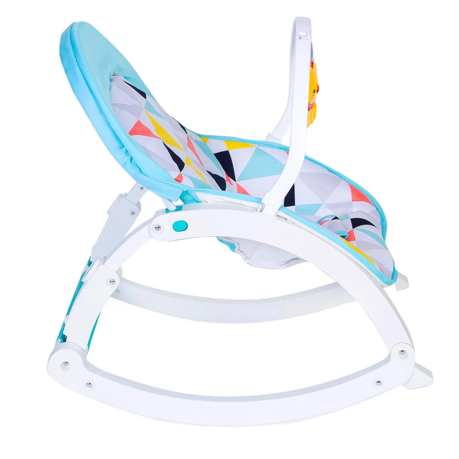 Newborn To Toddler Portable Bouncer With Hanging Toys Abstract Blue