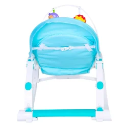 Newborn To Toddler Portable Bouncer With Hanging Toys Abstract Blue