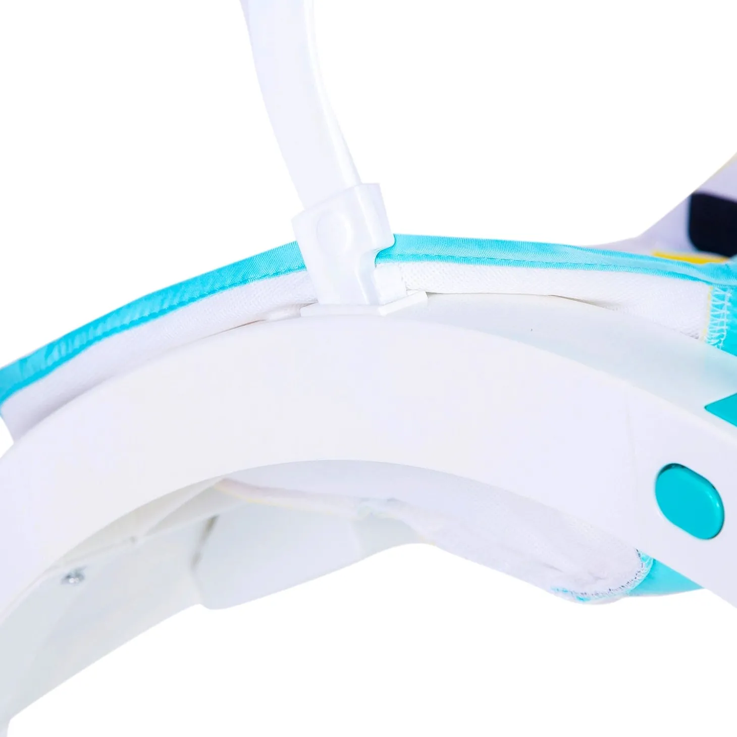 Newborn To Toddler Portable Bouncer With Hanging Toys Abstract Blue