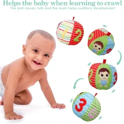 Numbers Blue Rattle Ball