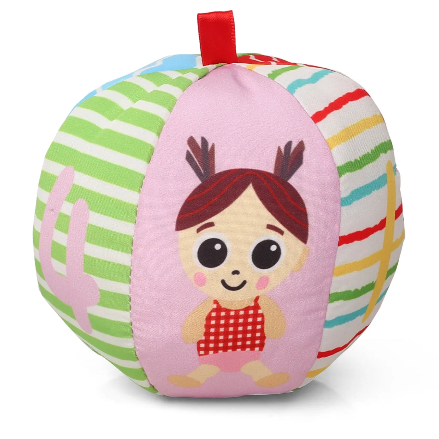 Numbers Pink Rattle Ball