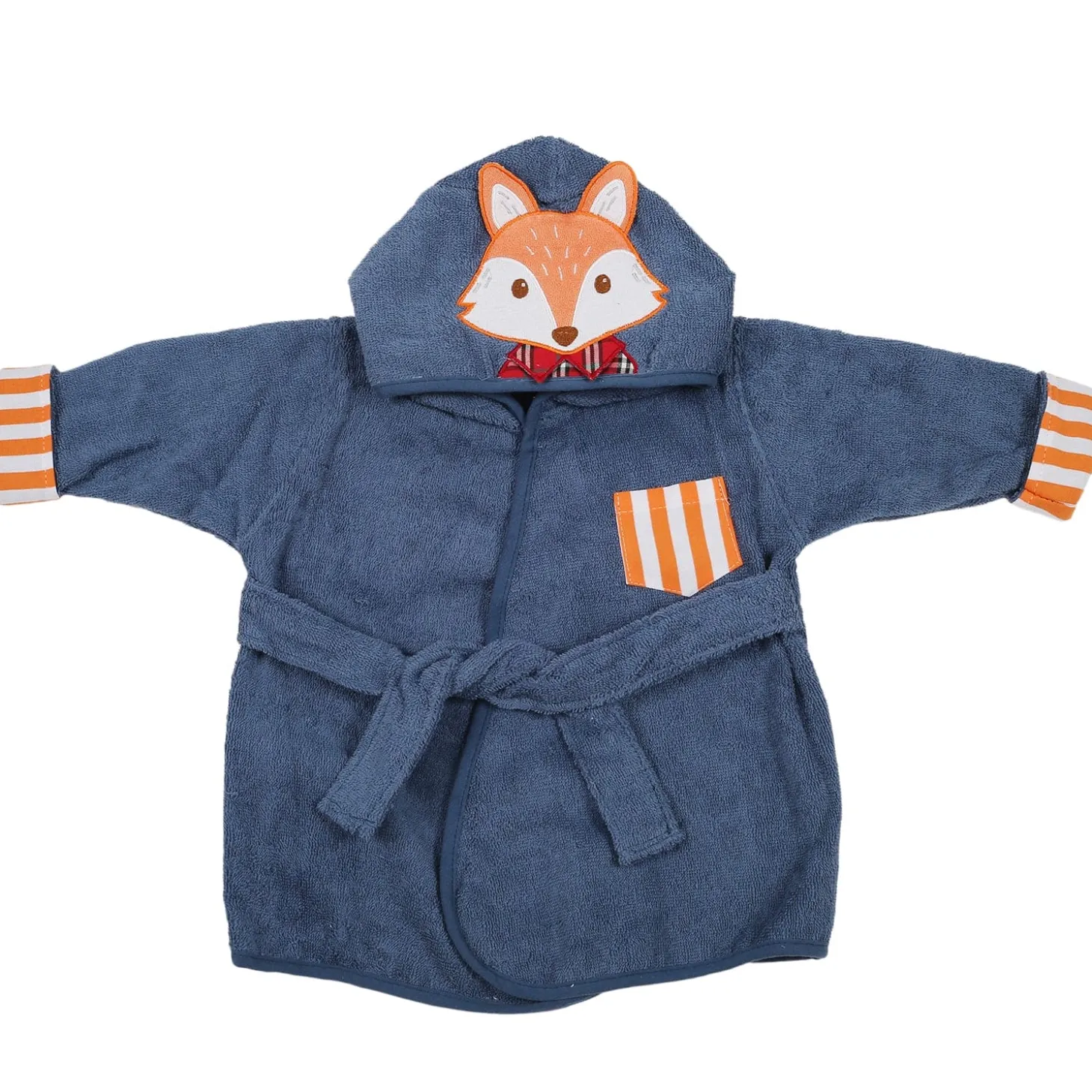 Orange Stripe Blue Star Bathrobe
