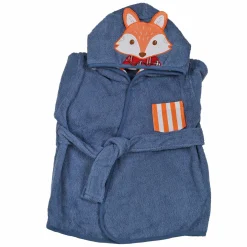 Orange Stripe Blue Star Bathrobe