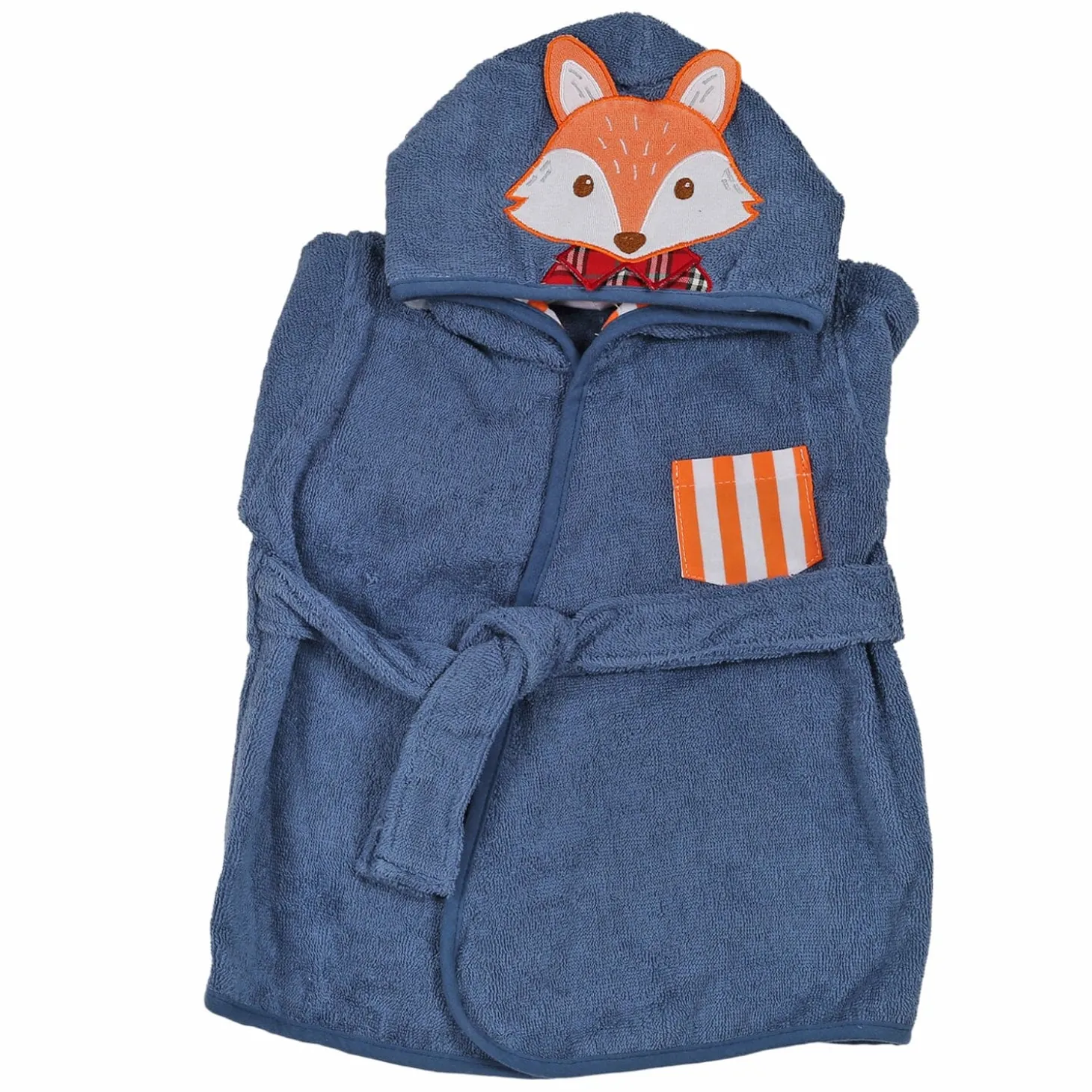 Orange Stripe Blue Star Bathrobe
