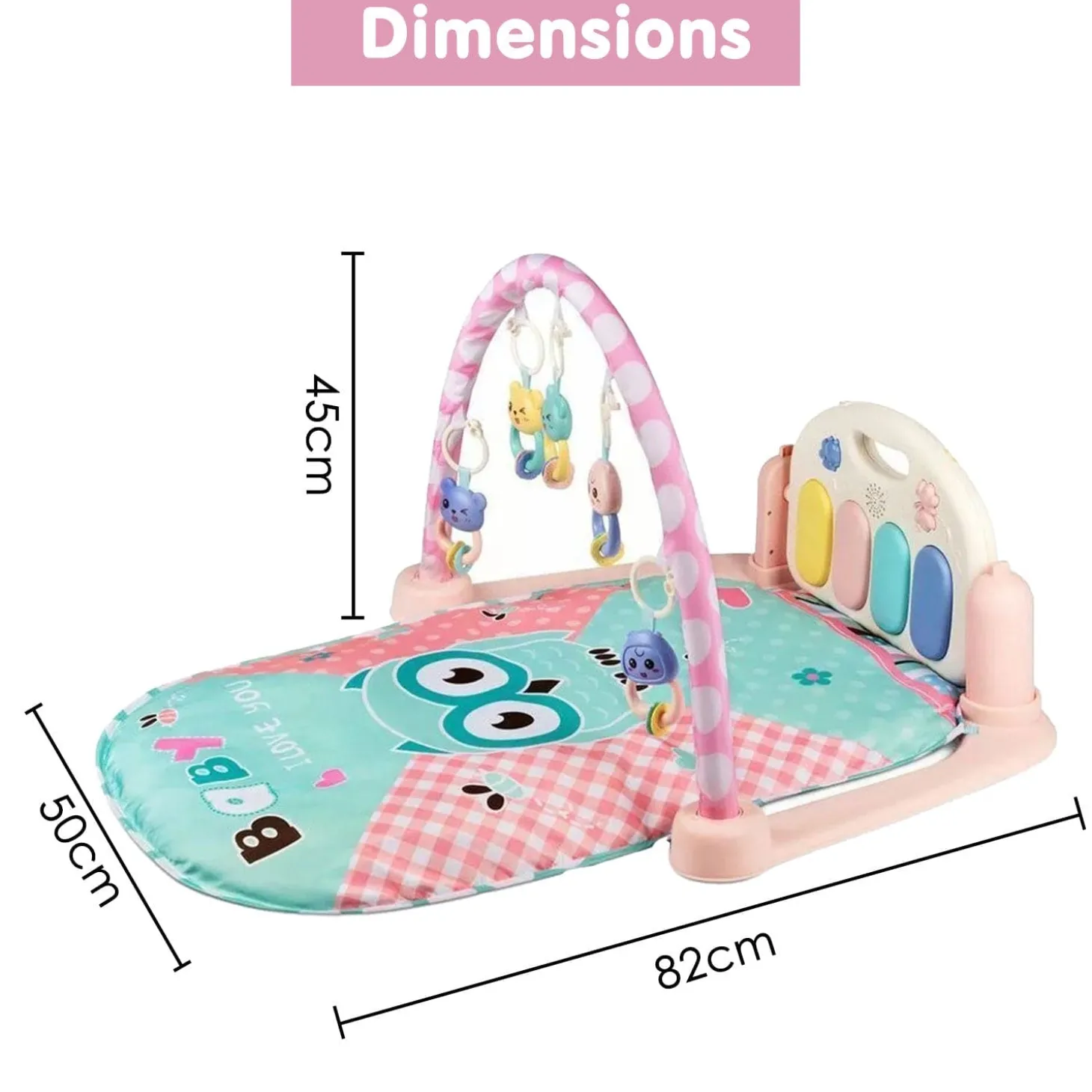 Owl Blue Piano Activity Gym