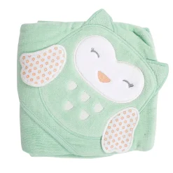 Owl Green Hooded Towel