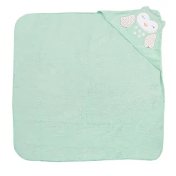 Owl Green Hooded Towel