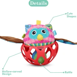 Owl Red Rattle Ball