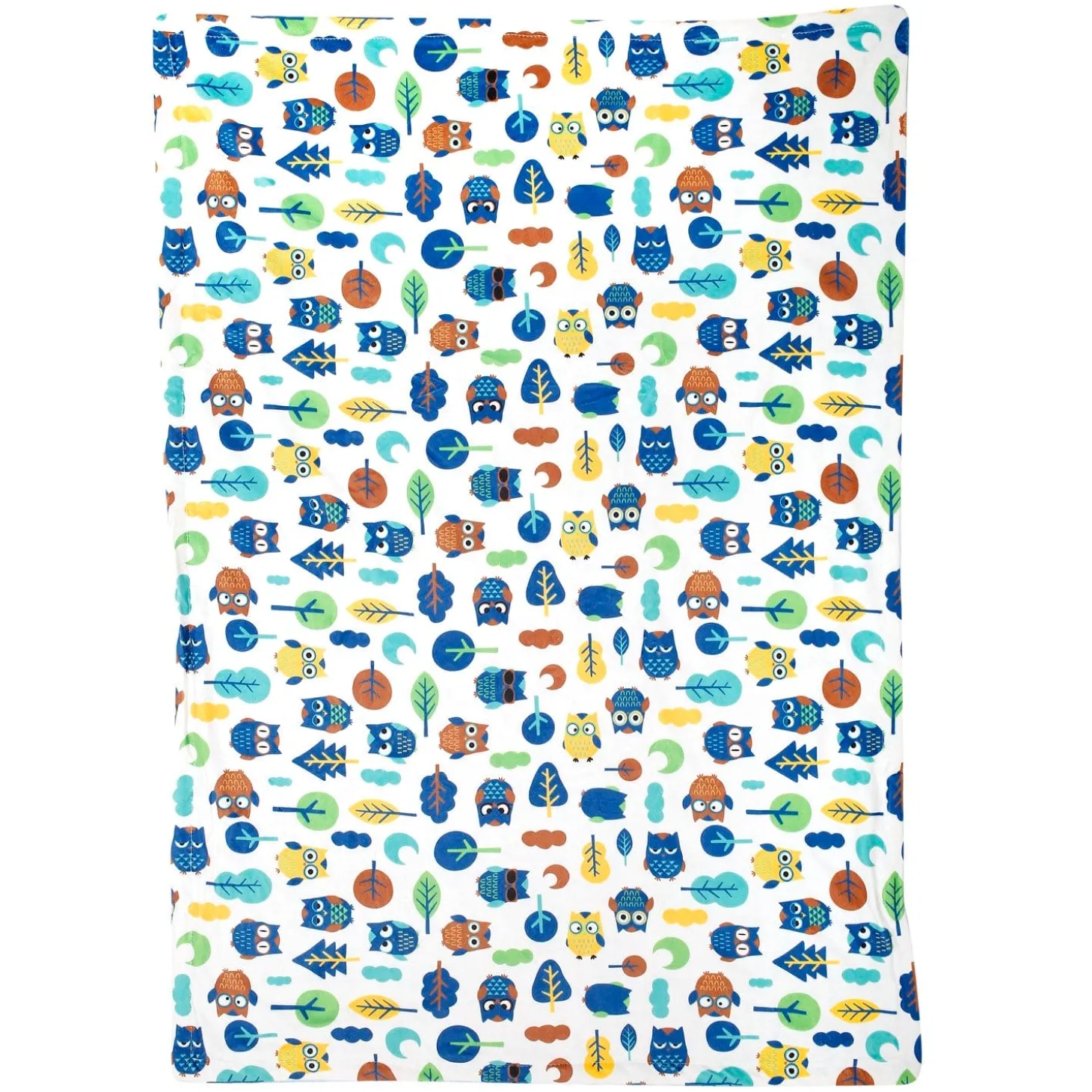Owls In The Forest Blue Blanket