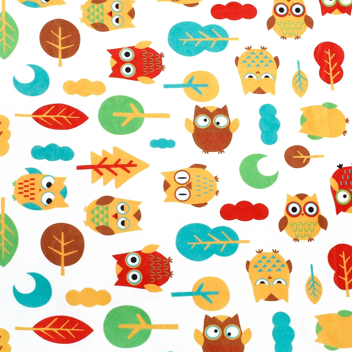 Owls In The Forest Green Blanket