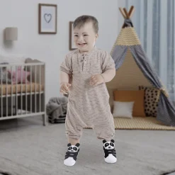 Panda Black Velcro Booties