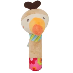 Parrot Cream Handheld Rattle
