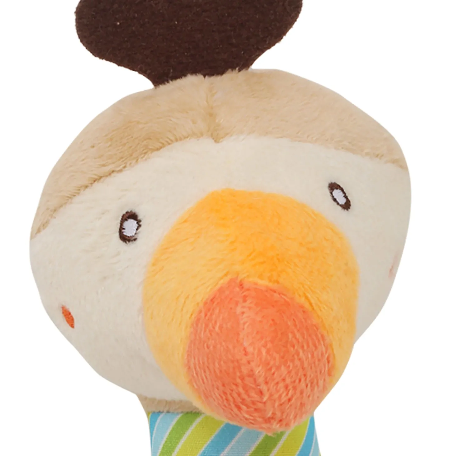 Parrot Cream Handheld Rattle