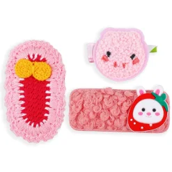 Penelope Floral Hair Clips Set 9 Pcs - Pink