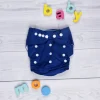 Plain Blue Adjustable & Washable Diaper