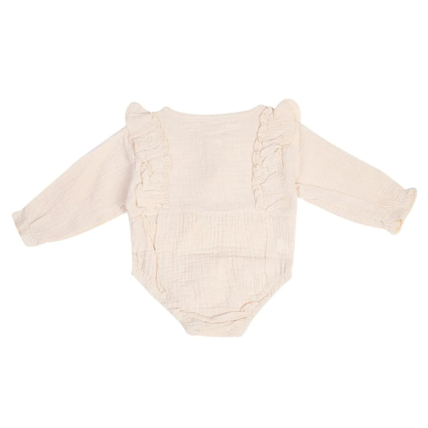 Plain Full Sleeve Cream 1 Piece Romper