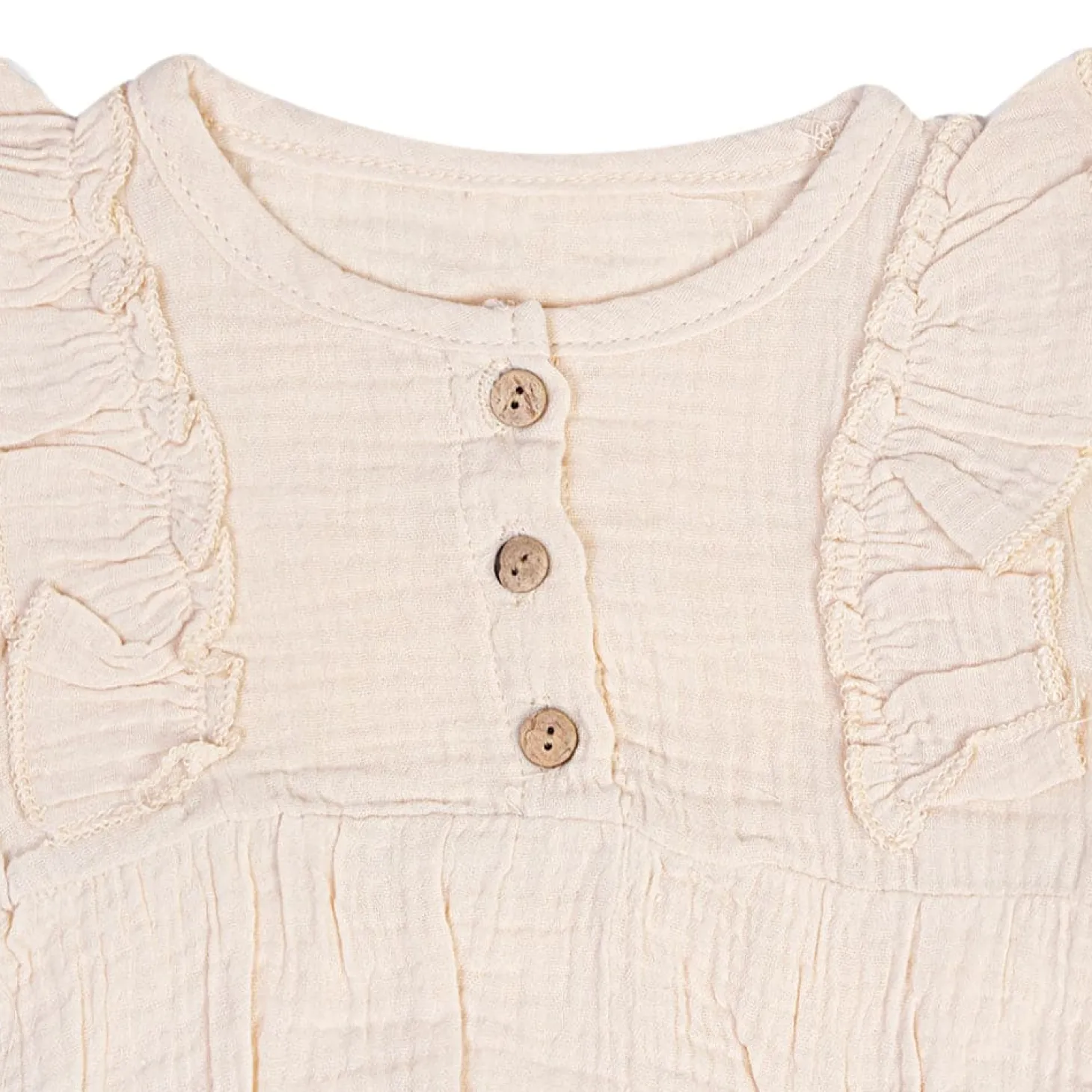 Plain Full Sleeve Cream 1 Piece Romper