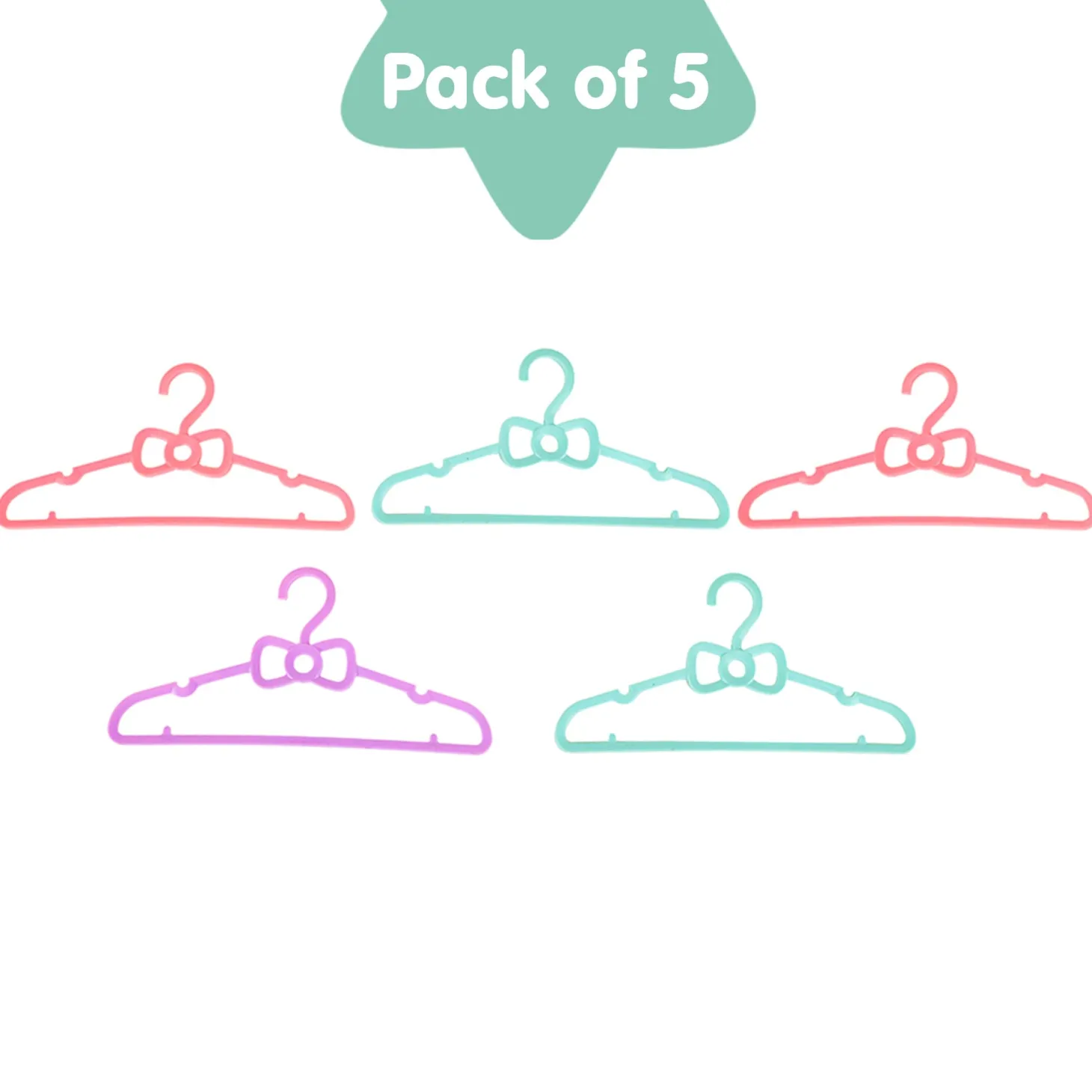 Plain Multicolour 5 Pk Baby Hanger