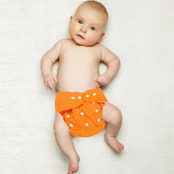 Plain Orange Reusable Diaper