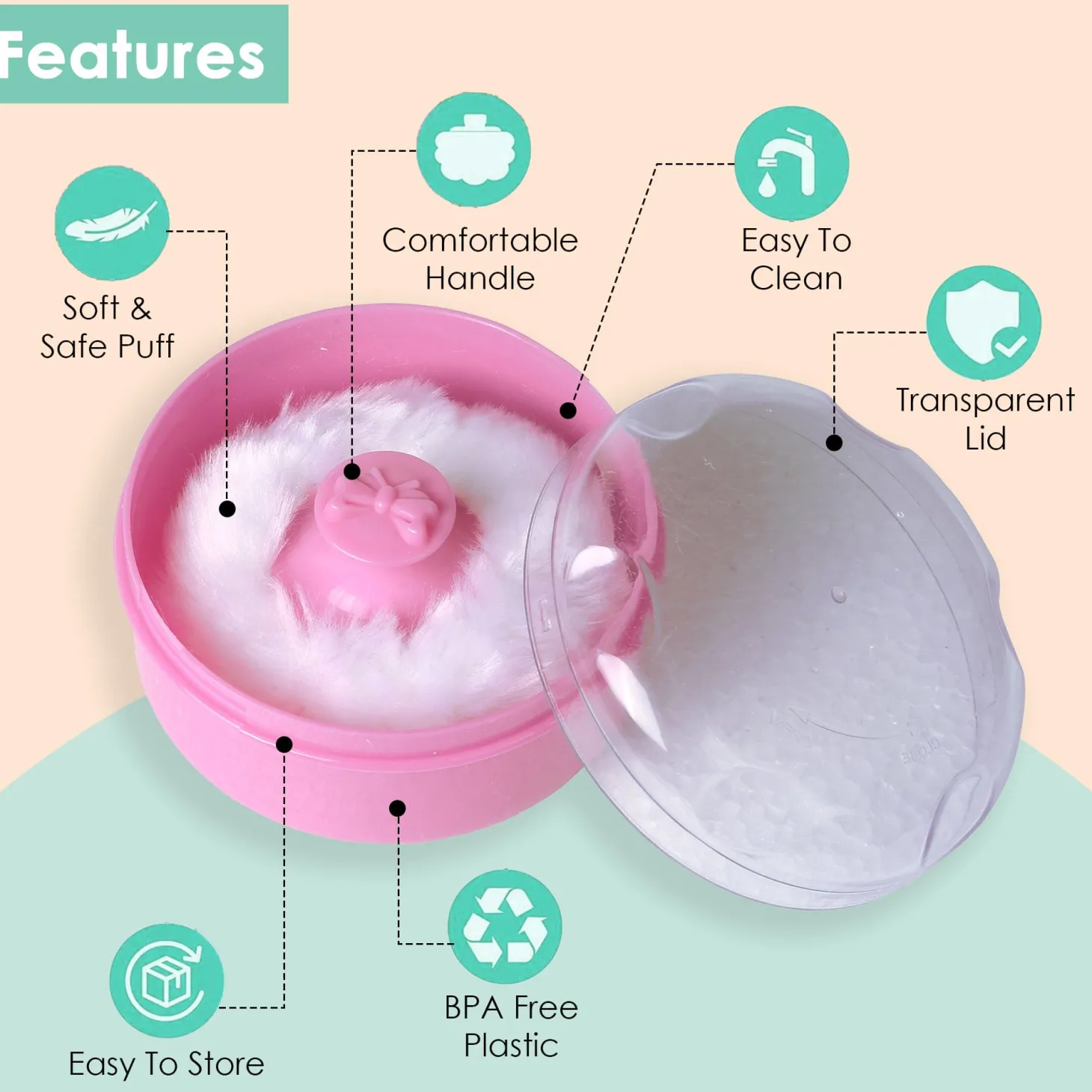 Plain Pink Powder Puff