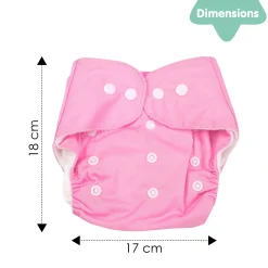 Plain Pink Reusable Diaper