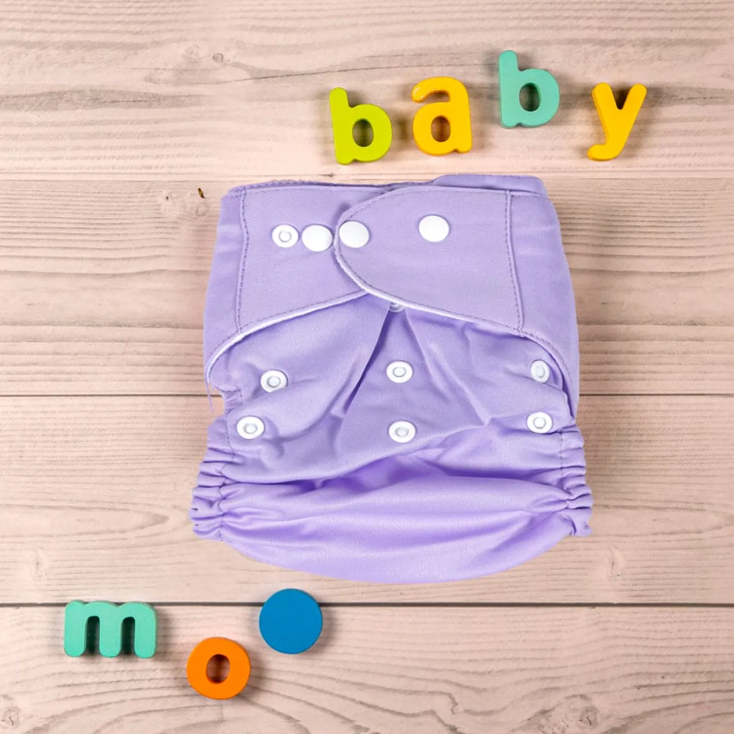 Plain Purple Adjustable & Washable Diaper