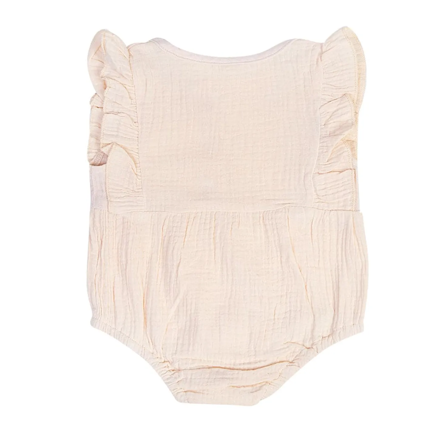 Plain Sleeveless Cream 1 Piece Romper