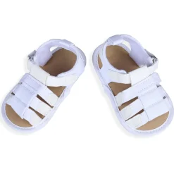 Plain Stylish And Comfortable Open Toe Sandal Booties - White