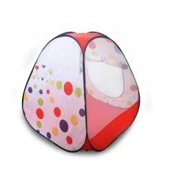 Playtime Foldable Ball Pit Tent Polka Dotted - Red