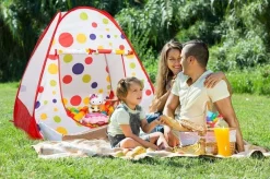 Playtime Foldable Ball Pit Tent Polka Dotted - Red