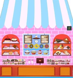 Playtime Foldable Tent House Cake Shop - Pink