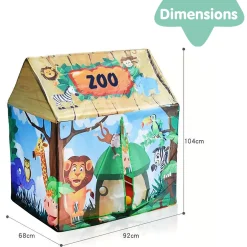 Playtime Foldable Tent House Zoo - Green
