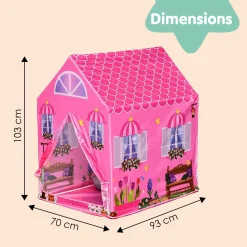 Playtime Foldable Tent House Princess Home - Pink