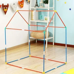 Playtime Foldable Tent House Fire Station - Red