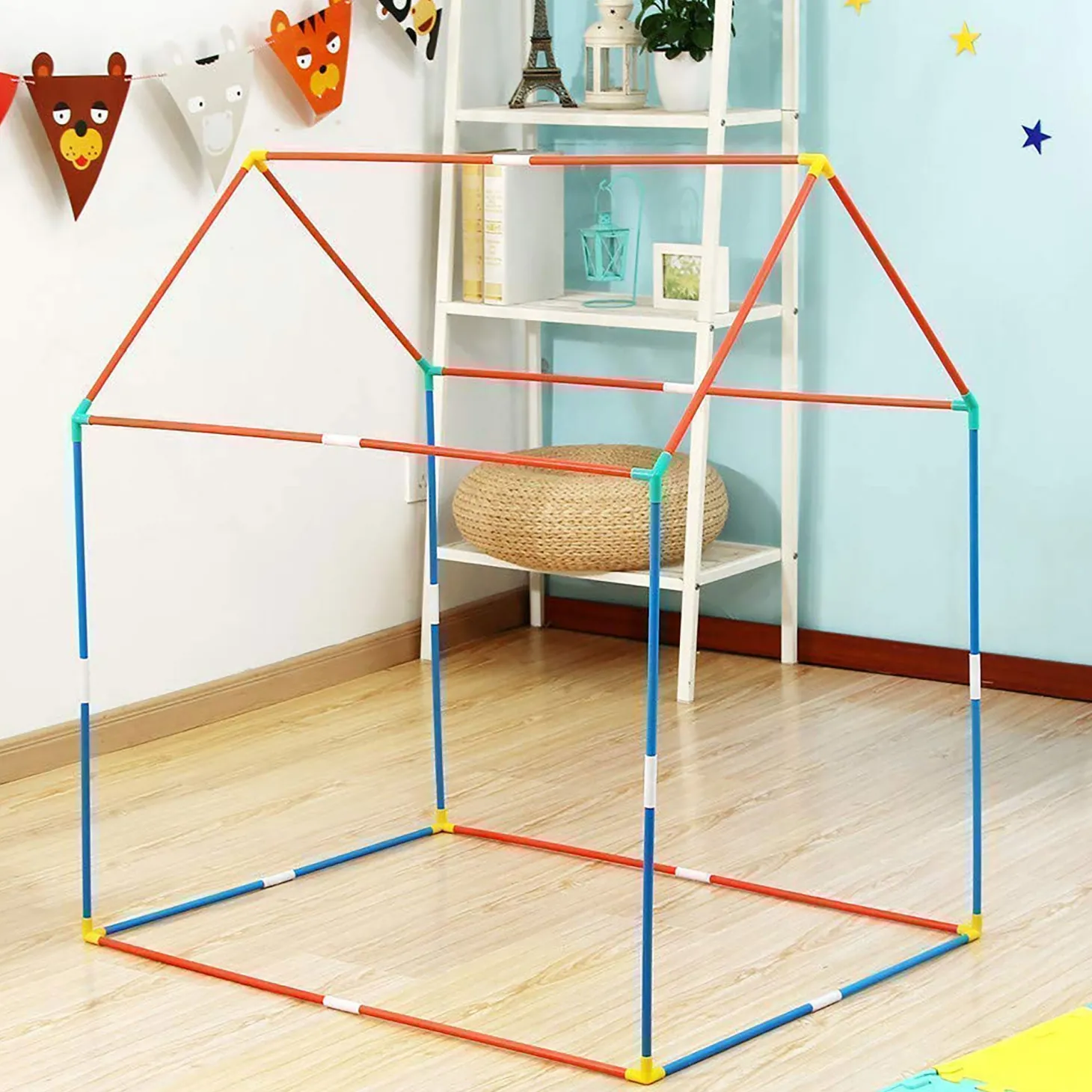 Playtime Foldable Tent House Fire Station - Red