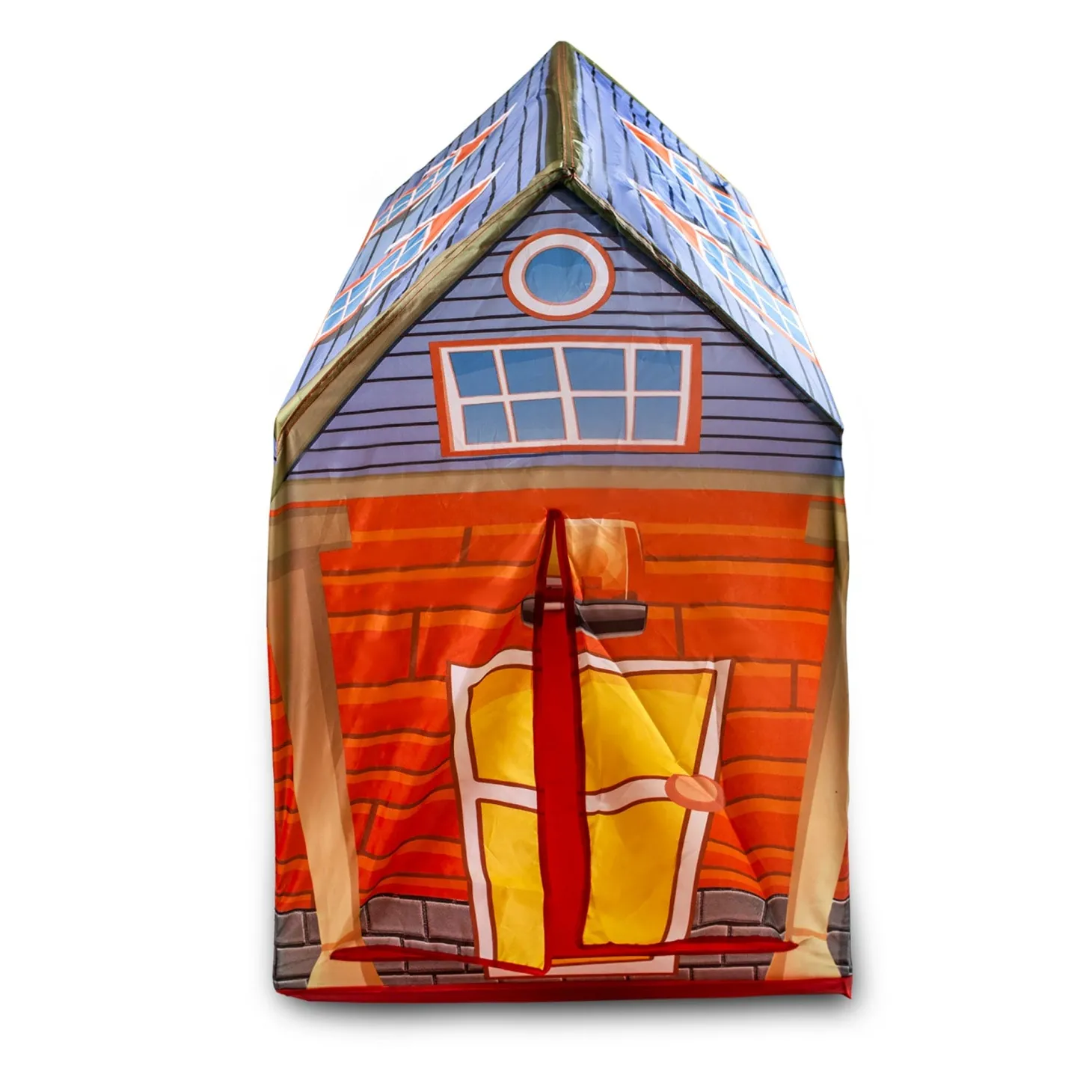 Playtime Foldable Tent House Fire Station - Red