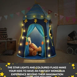 Playtime Foldable Tent House Starry Night - Blue