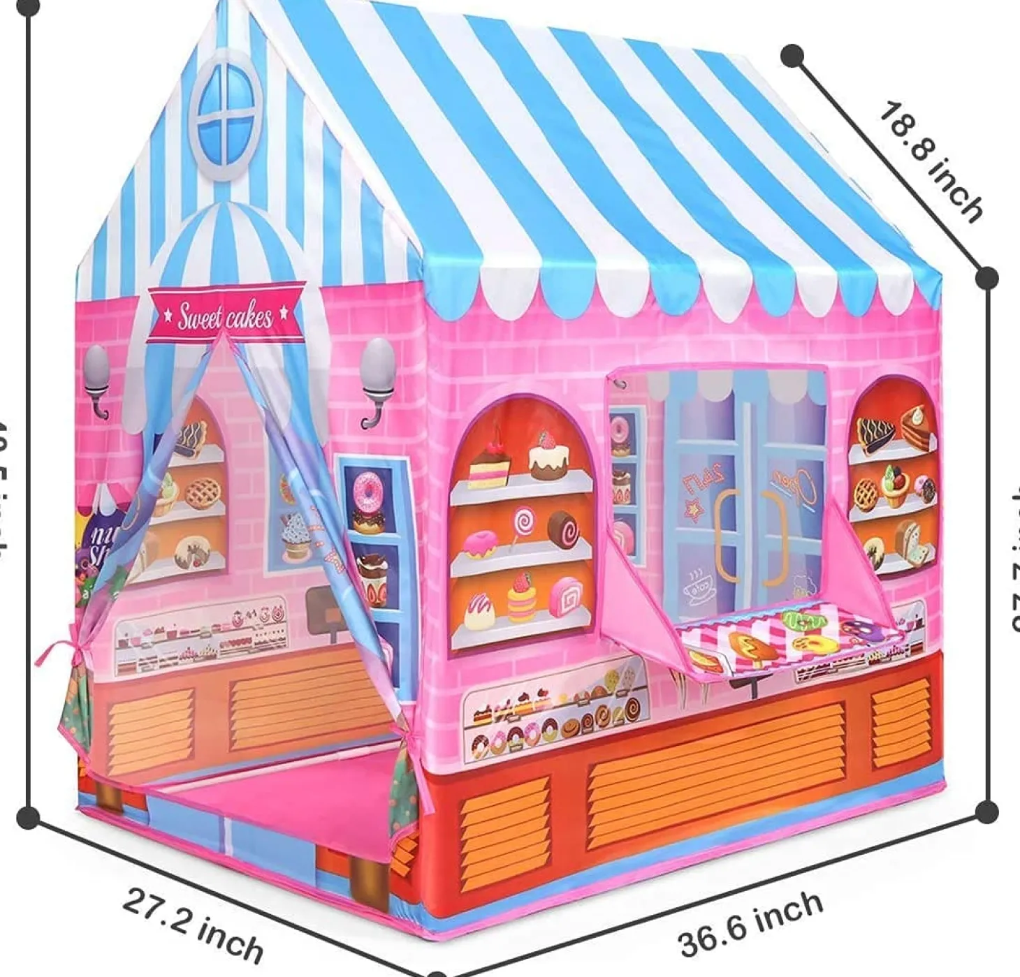 Playtime Foldable Tent House Cake Shop - Pink